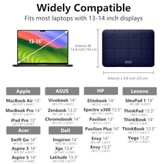 Linpr Puffy Laptop Sleeve 15-16 Inch, Laptop Carrying Case, Matte Blue