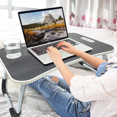 GoRogue Stud Foldable Wooden Mini Lapdesk for Couch, Sofa Bed, Study Tray Table Stand for Writing (Walnut), 40 Centimeters