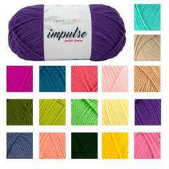 WOAFASHIONS - World of Arts Impulse Hand Knitting & Crochet Yarn, Premium Acrylic, 4 : Medium (Anchor Grey) (100gms / 3.5oz / 200mtr / 218yds)