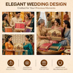 JD FRESH 12 Pcs Large Non Woven Saree Covers For Storage/Saree Bags with Zip/Multi-Purpose Lehenga Storage Bag/Clothes Covers for Dresses/Sarees/Lehengas (14x17 Inch)