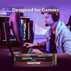 Gigastone 【NAS Certified】 High Endurance M.2 SSD 2TB (2-Pack) for Data Cache and Fast Boot, NVMe PCIe Gen3 Up to 2600MB/s, TLC Flash with SLC Caching, 24/7 Reliable for Gaming/PC/NAS, 5-Year Warranty