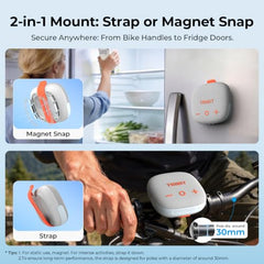 Tribit StormBox Micro 3 Bluetooth Speaker, 13W, IP68, 24H Playtime, Black | XBass, Carry Strap, Magnetic Mount, Bluetooth 6.0, Custom EQ, Built-in Mic, Stereo TWS Pairing, Outdoor, Cycling, Type-C
