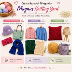 Vardhman Magnus 100% Acrylic Bulky Chunky Yarn 4 Ply | Pack-1