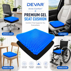 DEVAR Silicone Gel Seat Cushion, Rectangular
