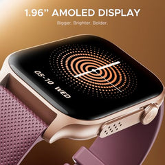 boAt Ultima Ember smartwatch with 1.96” AMOLED Display, AOD, Personalized Fitness Nudges, Functional Crown,100+ Sports Modes, Create Your Own Watchface, smartwatch for man and Woman (Steel Black)