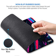 Tizum Mouse Pad with Anti-Slip Rubber Base & Ultra-Smooth Surface | Washable, Spill-Resistant Print Design, Computer Mouse Mat for Laptop, Desktop & Office (Multicolor)
