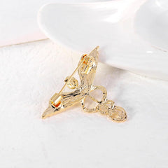 SYGA Brooch Pin Fashion Crystal Rhinestone Jewellery Pin Vintage Clothing Accessories Decoration Angel Wings Style Brooches For Men's & Women- S259