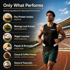 Plantigo Plant Protein Powder with Moringa Superfood | 25g Protein, 5g BCAA, 2.5g Leucine, Digestive Enzymes | 3rd Party Lab Tested | Lush Mango Flavor - Travel Pouch