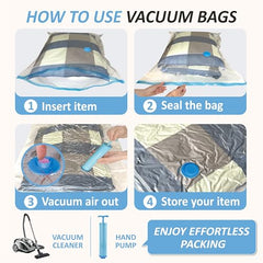 16 Travel Compression Bags Vacuum Packing, Roll Up Travel Space Saver Bags for Luggage, Cruise Ship Essentials (6 Large Roll/6 Medium Roll/4 Small Roll)
