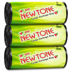 Newtone Garbage Bags | Large 24 X 32 Inches | 90 Bags (15 Bags X 6 Rolls) | Dustbin/Trash bin | Pouch Packing | (Green)