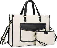 Womanix Laptop Tote Bag,14 inch Laptop Bag, Shoulder Bags With Back Trolley Strap, Casual Briefcase, Handbag for Travel, Office, College,Work