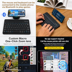 TVASMANI Ultra-Slim Bluetooth Keyboard and Mouse Combo, Black Portable, Rechargeable, Wireless, Compatible with Android Tablet Cell Phone Samsung iPhone iPad