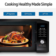 Samsung 28L Multi Spit, Convection Microwave Oven (MC28A6035QS/TL, Silver, Various Cooking Modes, Eco Mode, Hotblast, Crusty Plate, Wire Rack, Slim Fry, Ceramic Enamel Cavity with 10 year warranty)