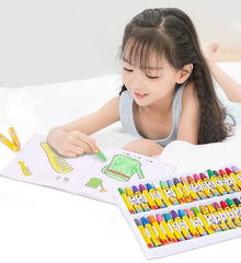 MOMISY 24-Shade Hexagonal Soft Pastel Crayon Oil Painting Stick Set,Multicolor