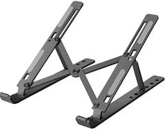 EDNITA ( 2Pcs Mini Laptop Stand for Desk | Portable Metal PC Desk Stand, Aluminium Cooling Pad Mini Clip Compatible with MacBook Apple Laptop, Lenovo, Dell, Hp, Acer & Other Laptops (Black)