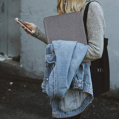 Lifini Water Resistant Laptop Bag Sleeve Case Cover for Men & Women with Charger Pouch Compatible for 15 Inch to 15.6" Inches Laptop Sleeve & Notebooks/MacBook, Office/College Laptop Bag (Grey)