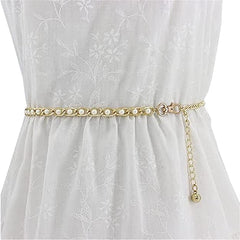 Syga Women Pearl Waist Chain BeltSuitable Size for Waist 26-40(White Pearl)