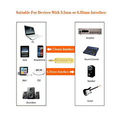 SeCro 3.5Mm Stereo Male To 6.3Mm Stereo Female Adapter Converter ((1 Pack) Silver), auxiliary