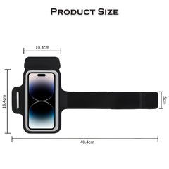 MOMISY Armband Arm Band Bag for Mobile for Cycling, Running, Jogging, Gym Exercise, Outdoor Sports Waterproof Compatible with iPhone & Other Phones, Size up to 7.0 inch (Silver)
