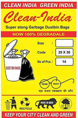 Clean India - Plastic Garbage Bags|6 Packs Of 30 Pcs | 19X21 Medium Disposable Garbage Trash Waste Dustbin Bags Of 54Cm X 48Cm (Ci19210008) - 180 Count