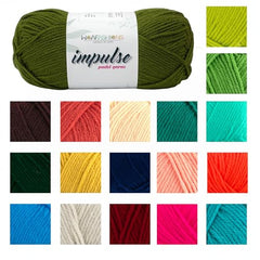 WOAFASHIONS - World of Arts Impulse Hand Knitting & Crochet Yarn, Premium Acrylic, 4 : Medium (Anchor Grey) (100gms / 3.5oz / 200mtr / 218yds)