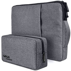 Gizga Essentials Laptop Bag Sleeve Case Cover Pouch for 15.6 Inch Laptop for Men & Women, Padded Laptop Compartment, Free Accessories Pouch, Premium Zipper Closure, Water Repellent Nylon Fabric, Grey