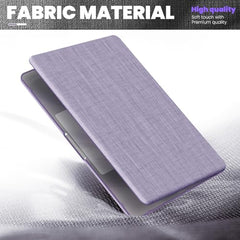 ProElite Case for MacBook Air 13.6 inch 2022 2023 2024 2025 Release M5/M4/M3 A3113 M2 A2681 with Touch ID, Fabric Material Hard Shell with Slim TPU Bumper and Fold Kickstand, Purple