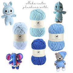 NESTNHAVEN , Plush & Cuddly Sets 2.0 , Chenille Yarn Supersoft Hand Knitting Wool Ball, set of 4 , 400 grams (1 Ball/100 Gram Each) Suitable for Craft, Babywear, Toys , Baby Blankets , 5 Bulky, Shades - NNHS 2.0 (Set 26 baby Pink , lilac , hot pink…