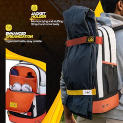 Skybags Namma 16.5" Compatible Laptop Backpack 40L | 2 Compartments with Quick-Access Front Pocket & Rain Cover | Tablet Sleeve & Side Bottle Pocket | CSK Travel Backpack for Men & Women (Black)