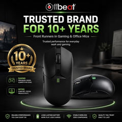 Offbeat Ivy Blutooth 5.2 + 2.4Ghz Wireless Gaming Mouse | Triple Device connectivity | 5000 DPI 1000 hz pollinng Rate 6D Button | 600 mAh Battery 100 Hours Playtime | Silent Click (Black)