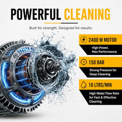 Pilot High Pressure Car Washer Machine 2400W | 150 Bar Power Washer Machine | 11L/min Water Flow | Portable Pressure Washer for Car, Bike, Home Cleaning, Patio & Garden Use