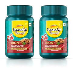 Supradyn Naturals Iron (90 tablets) For Women, Multivitamin with 3X Iron, Ashoka, Shatavari, Zinc, Vitamin C, Folic Acid, 30 vital nutrients, Supports Blood Health & Provides Energy, Veg
