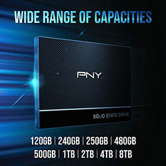 PNY CS900 500GB 2.5” SATA III Internal Solid State Drive (SSD) - (SSD7CS900-500-RB)