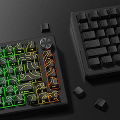 dagaladoo Cute PBT keycaps,Coffee Cat, XDA Profile Keyboard Keycaps