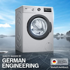 Bosch 7 kg 5 Star Front Load Fully-Automatic Washing Machine, Antibacterial Tech, AI ActiveWater, 15 Wash Programs, 53L Large Drum, SoftCare Paddle, Silver, WAJ24266IN (2026 Model)