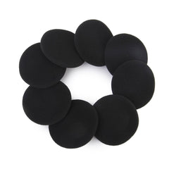 SYGA 4 Pairs Replacement Ear Cushion Pads Soft Comfortable Earpads Cushion Cover for Earphone Headphones Mobile Accessories- 60mm, Black