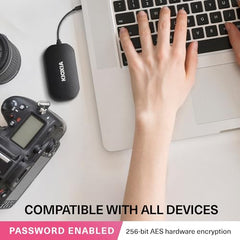 KIOXIA EXCERIA Plus G2 Portable 2TB / Up to 1,050MB/s Read 1000MB/s Write,MIL-STD Drop Tests, 256 AES Encryption, Photographers, Content Creators and Gaming,Smartphone,Mac Compatible External SSD