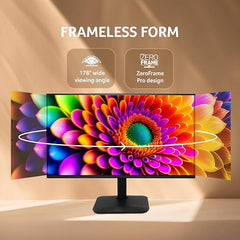 Acer EK240Y P6 P6 23.8 Inch IPS Full HD Backlit LED Monitor I 144Hz Refresh Rate, 1MS VRB Response Time, AMD FreeSync I 1 x VGA 1 x HDMI with Inbox HDMI Cable I Zero Frame Design I Eye Care I Black