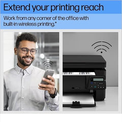 Printer Laser Jet Pro M126NW All in One B&W Printer for Home Print, Copy, & Scan, Affordable, Compact, Easy Mobile Printing Free Data Cable.