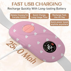 BRONTIX Period Cramp Relief Massager, Cordless Heating Pad