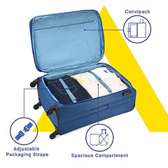 Aristocrat Duralite Set of 3 Soft Case (S+M+L) Trolley Bags, Red | 8-Wheels, Spacious, Zipper Expander, Front Pocket, Polyester Case, Combination Lock, Travel Luggage, 3-Year Global Warranty