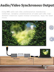 sartyee 2 PCS HDMI Extender Over Cat5e/6, Ethernet to HDMI RJ45 Ethernet Network Adapter, Support 1080p UP to 30m/98ft Video and Audio for HDTV HDPC PS4 STB (HDMI to RJ45 1 to 2)