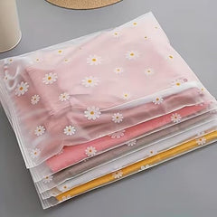 OSDUE Polyethylene Frosted Zipper Bags 30x35cm Pack of 10 – Transparent LDPE Zip Lock Storage Bags for Clothes, Shoes, Cosmetics, Jewellery, Toiletries & Travel