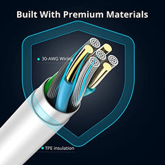 Salvodor 27W USB C to Lightning Cable 1M, White