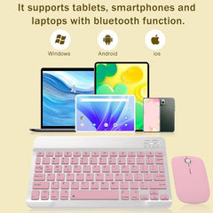 GOGARA Bluetooth Keyboard and Mouse Combo, Qwert Layout, Light Blue Universal Ultra-Slim, Wireless, Android Windows iPad iPhone Samsung Tablet, Portable Compact
