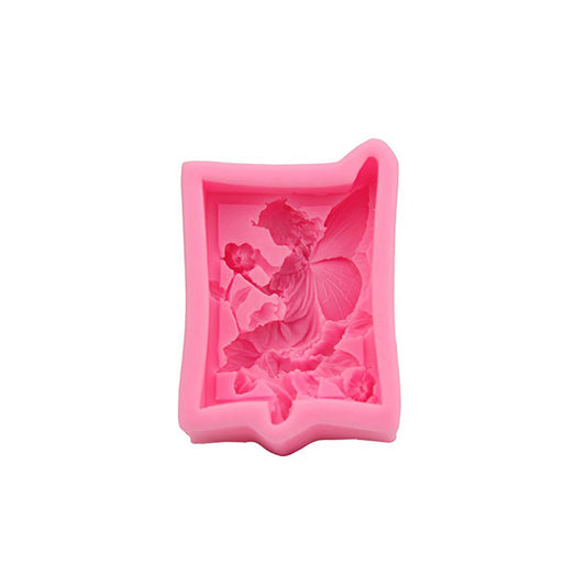 MOMISY Silicone Mold | 3D DIY Fondant Candle, Soap Mould Candy Mold I Baking Tools for Cake Chocolate Candy Ice Jelly Soap I Cake Baking Moulds I Bakeware Mold (Angel Wings Pink)