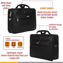 Zipline Laptop bags for men office use | Faux Leather Laptop Bag for Man - Fits 14/15/15.6 inch Laptop/Macbook/Macbook Pro/Tablet Messenger Bags for Mens (1-Brown Bag)