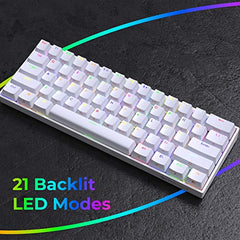 Zebronics Max Ninja 61W Mechanical Keyboard, 60% Compact Layout, Tri-Mode Rechargeable, N-Key Rollover, Linear Red Switches, 1000Hz Polling Rate, 61 Keys, Software Support, Win & Mac Support