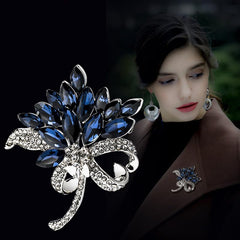 SYGA Brooch Pin Fashion Crystal Rhinestone Jewellery Pin Vintage Accessories Decoration Clothing Bouquet Brooches for Bridal Women Girl- S15