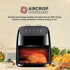 INALSA Air Fryer 4.2 ltr|1400 W with Air Crisp Technology|Temperature & Timer Control|8 Preset Menu & Digital Display|Air fry, Bake,Roast,Reheat,Dehydrate|Airfryer Recipe book(Tasty Fry Digital)